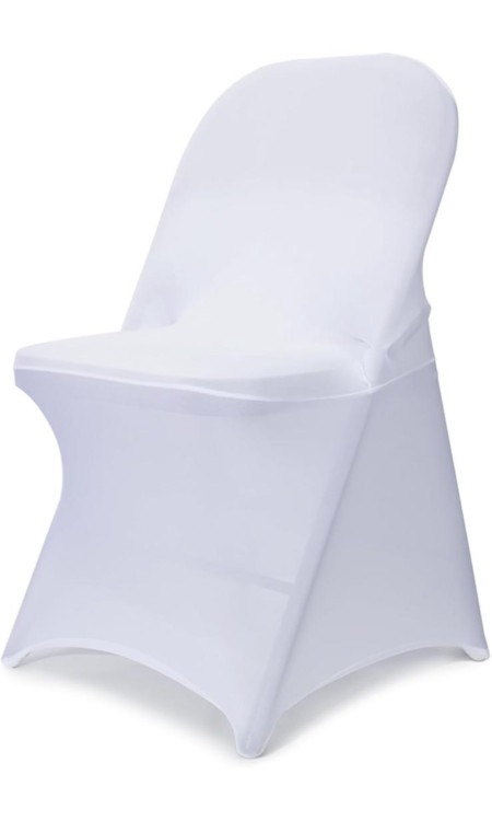 Stretch Folding Chair Covers- White