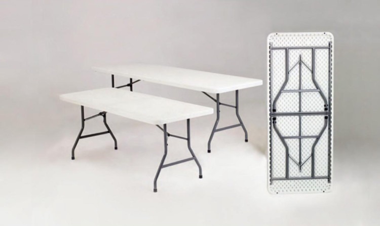 Rectangular Plastic and Metal Table