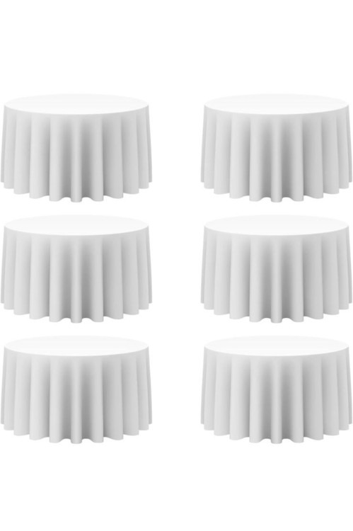 White Round Tablecloth