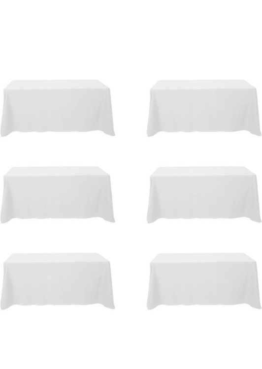 White rectangular Tablecloth (90x 132)